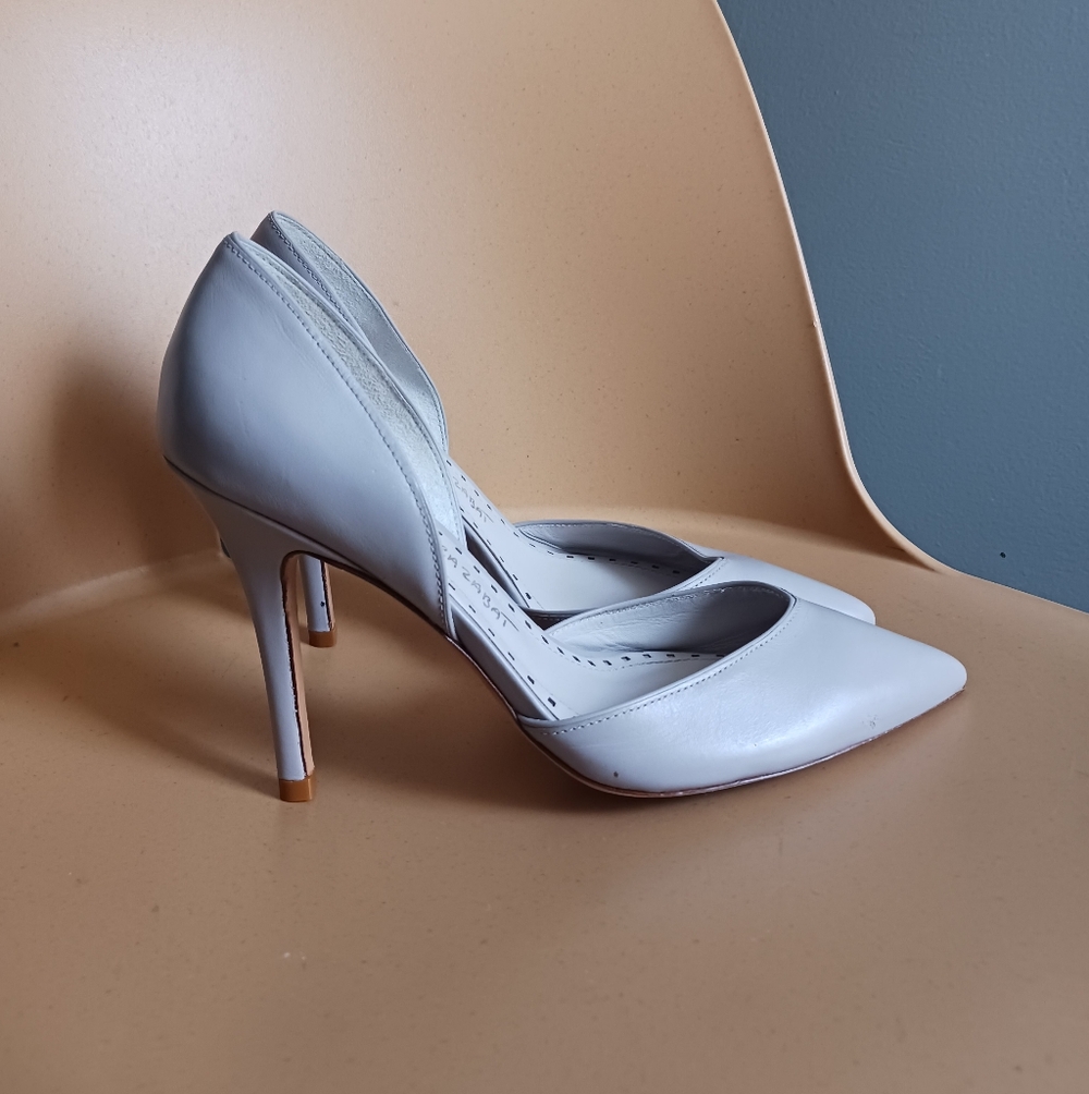 Jean Michel Cazabat Gray Leather Heels Size 36